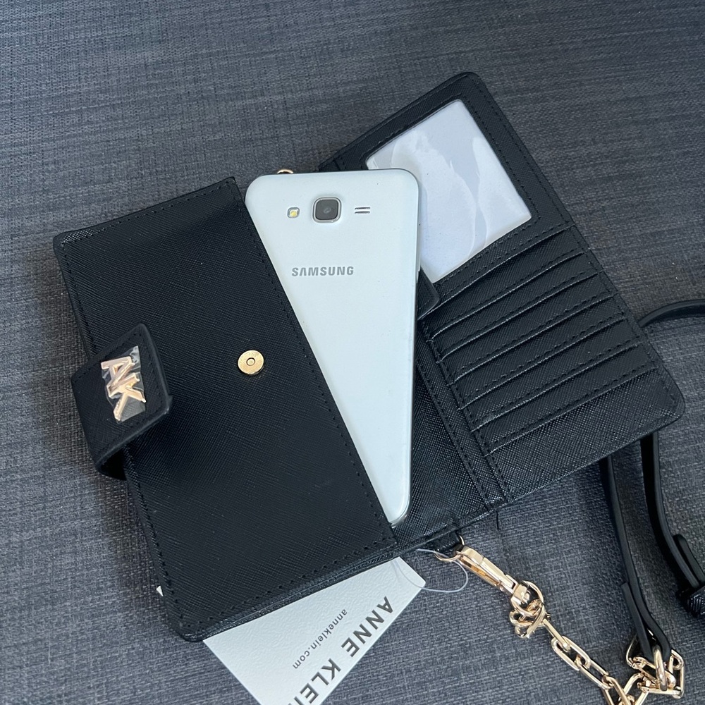 NWT ANNE KLEIN CROSSBODY MINI BAG WALLET ON A CHAIN WITH IPHONE COMPARTMENT - Picture 12 of 13